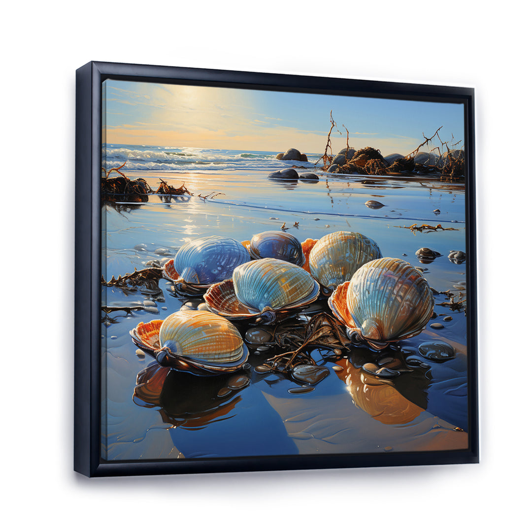 Clam Twilight Treasures - Clam Canvas Wall Art