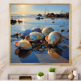 Clam Twilight Treasures - Clam Canvas Wall Art