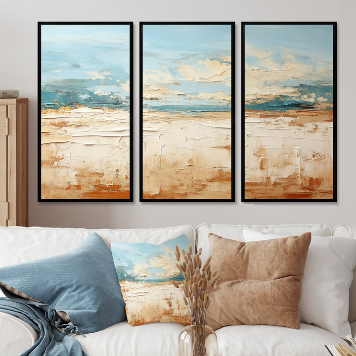 Coastal Beach Sand Whispers I - Multi-Panel Canvas Prints