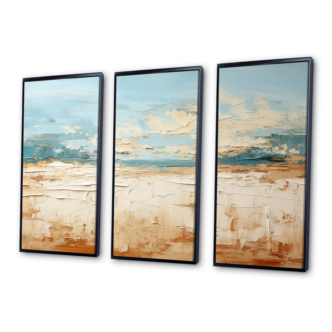 Coastal Beach Sand Whispers I - Multi-Panel Canvas Prints