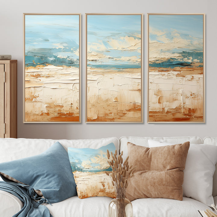 Coastal Beach Sand Whispers I - Multi-Panel Canvas Prints