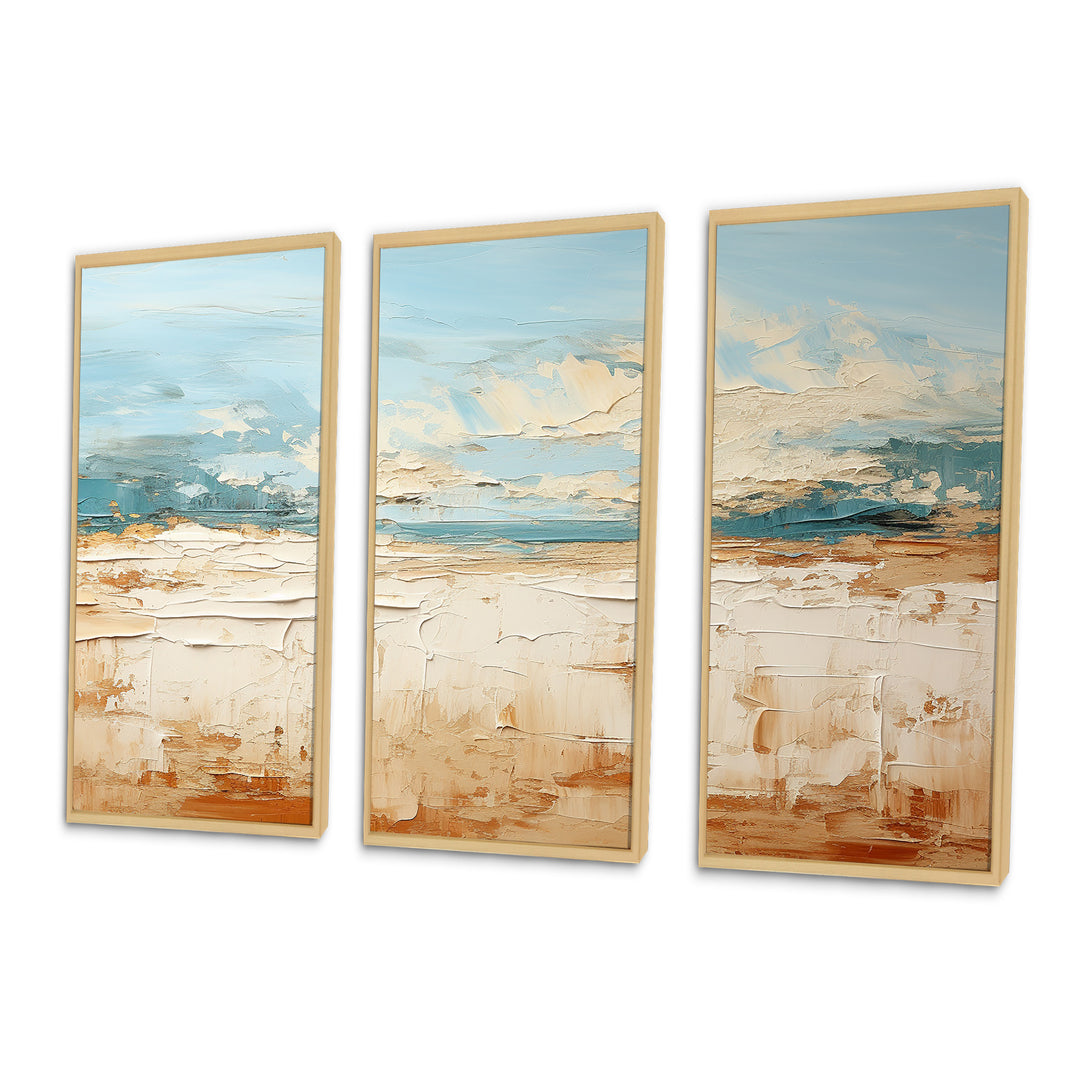 Coastal Beach Sand Whispers I - Multi-Panel Canvas Prints