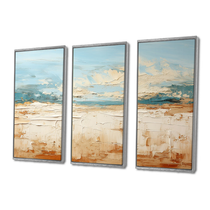 Coastal Beach Sand Whispers I - Multi-Panel Canvas Prints