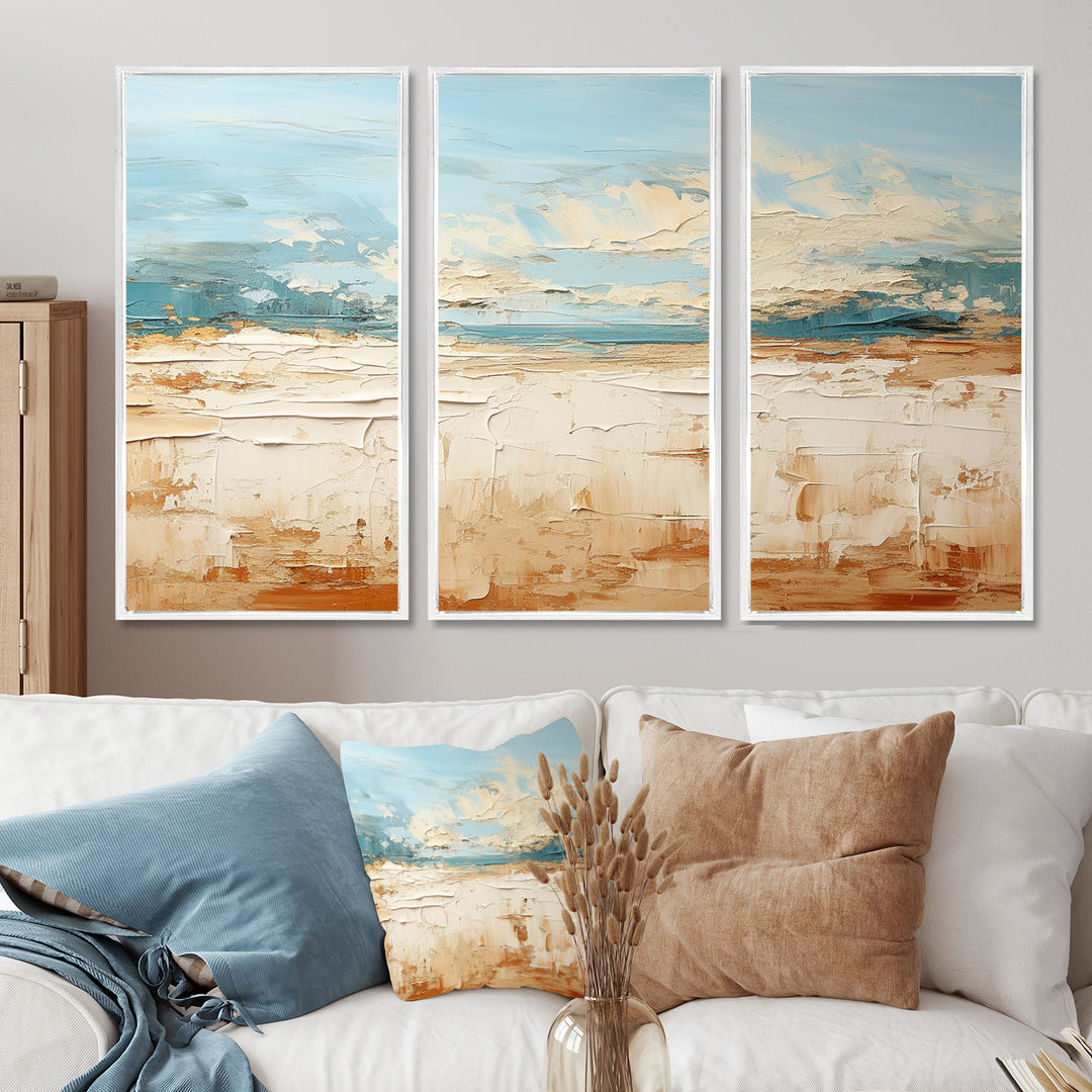 Coastal Beach Sand Whispers I - Multi-Panel Canvas Prints