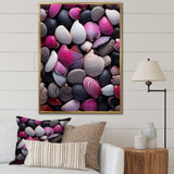 Pink Grey Pink White Shells Seashore Collage - Seashell Wall Art Prints