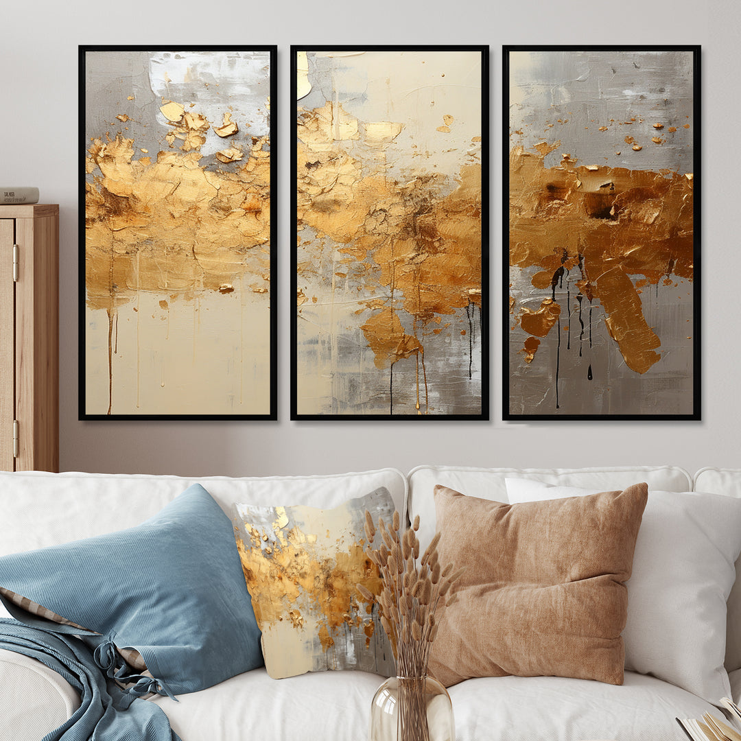 Golden Gleam V - Multi-Panel Canvas Prints