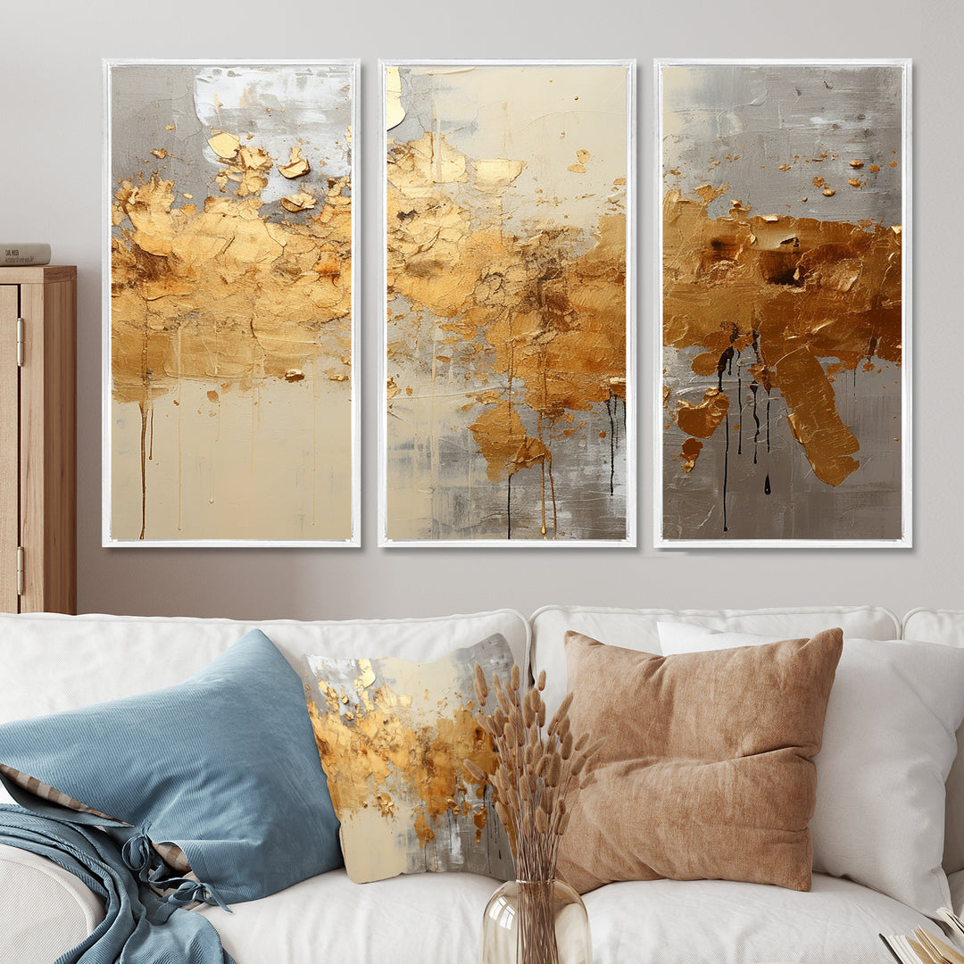 Golden Gleam V - Multi-Panel Canvas Prints