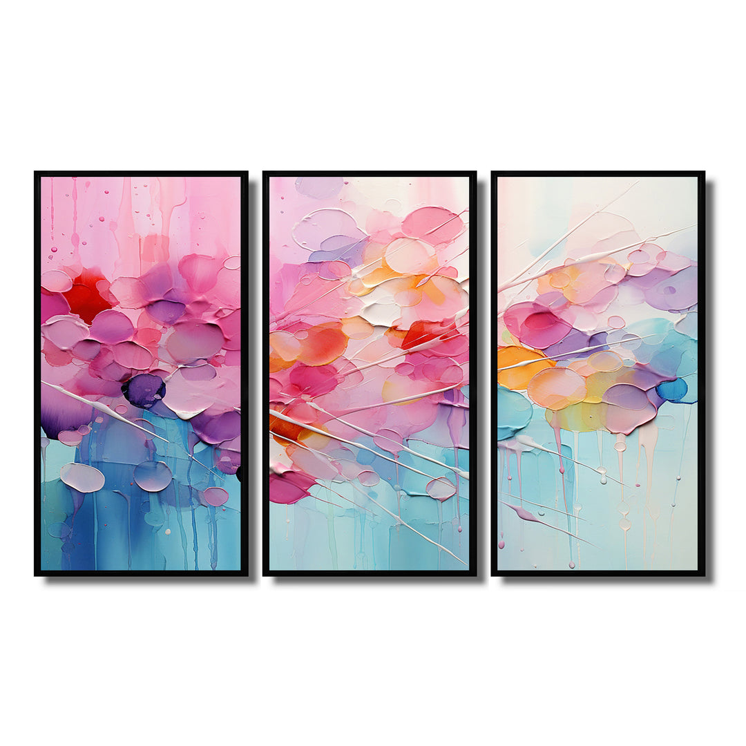 Pink Blue Pastel Patchwork - Multi-Panels