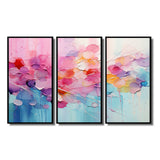 Pink Blue Pastel Patchwork - Multi-Panels
