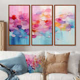 Pink Blue Pastel Patchwork - Multi-Panels