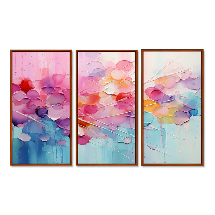 Pink Blue Pastel Patchwork - Multi-Panels