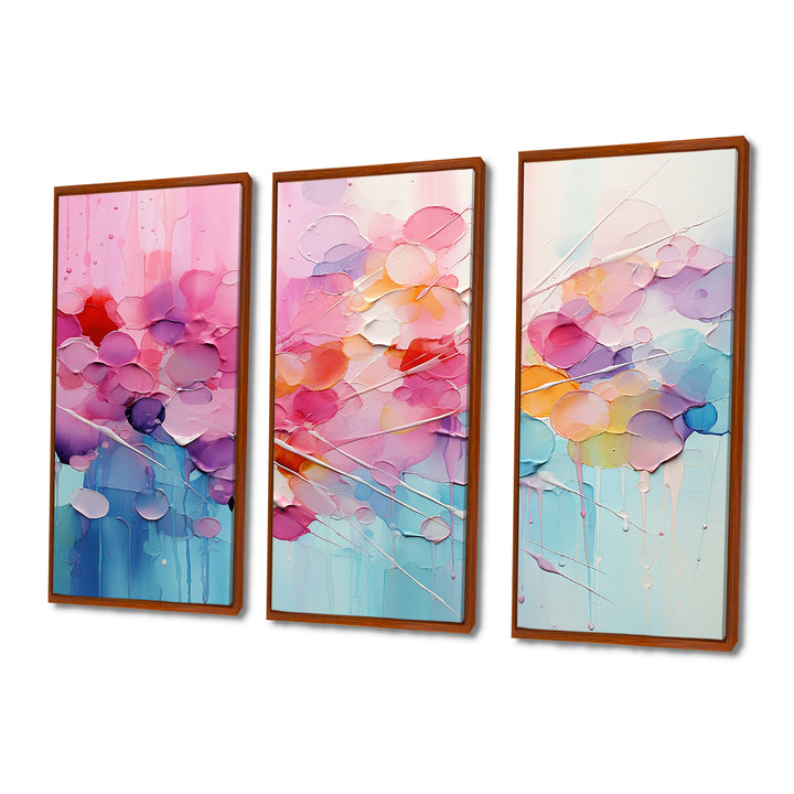 Pink Blue Pastel Patchwork - Multi-Panels