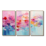 Pink Blue Pastel Patchwork - Multi-Panels
