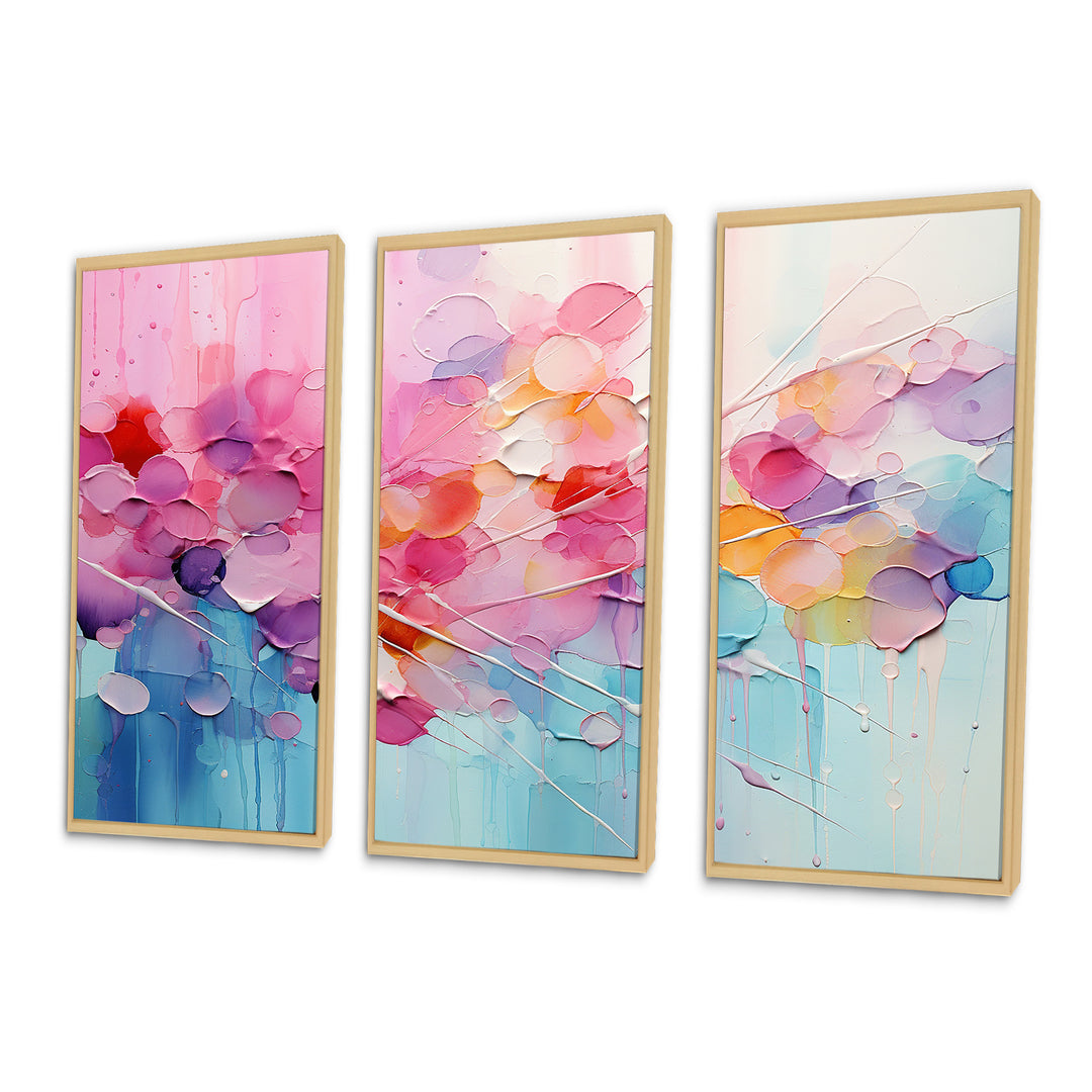 Pink Blue Pastel Patchwork - Multi-Panels