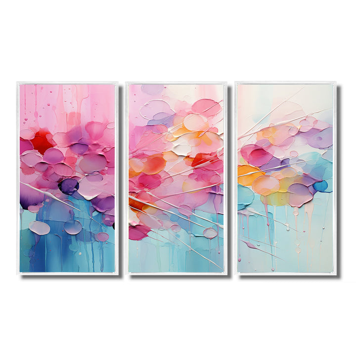 Pink Blue Pastel Patchwork - Multi-Panels
