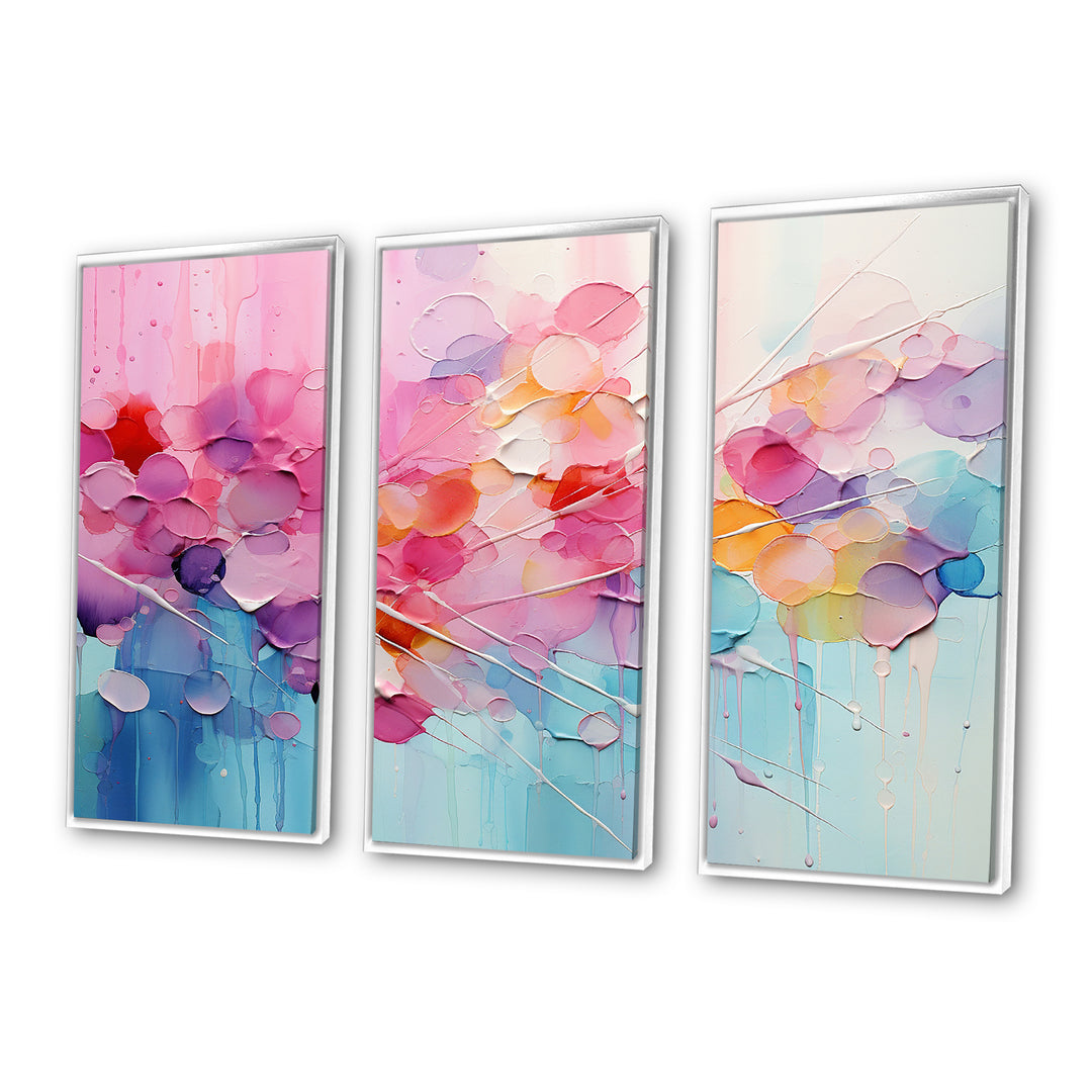 Pink Blue Pastel Patchwork - Multi-Panels