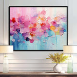 Pink Blue Pastel Patchwork - Abstract Canvas Wall Art