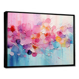 Pink Blue Pastel Patchwork - Abstract Canvas Wall Art