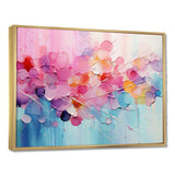 Pink Blue Pastel Patchwork - Abstract Canvas Wall Art