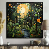 Green Yellow Urban Jungle I - Abstract Canvas Wall Art