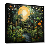 Green Yellow Urban Jungle I - Abstract Canvas Wall Art