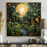 Green Yellow Urban Jungle I - Abstract Canvas Wall Art