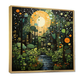 Green Yellow Urban Jungle I - Abstract Canvas Wall Art