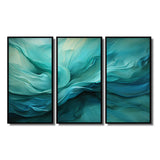 Turquoise Tranquility V - 3-Piece Canvas Wall Art