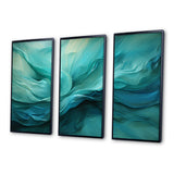 Turquoise Tranquility V - 3-Piece Canvas Wall Art