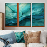 Turquoise Tranquility V - 3-Piece Canvas Wall Art