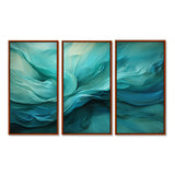 Turquoise Tranquility V - 3-Piece Canvas Wall Art