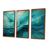 Turquoise Tranquility V - 3-Piece Canvas Wall Art