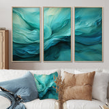 Turquoise Tranquility V - 3-Piece Canvas Wall Art