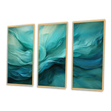 Turquoise Tranquility V - 3-Piece Canvas Wall Art