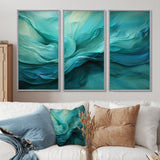 Turquoise Tranquility V - 3-Piece Canvas Wall Art