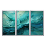 Turquoise Tranquility V - 3-Piece Canvas Wall Art
