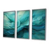 Turquoise Tranquility V - 3-Piece Canvas Wall Art