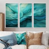 Turquoise Tranquility V - 3-Piece Canvas Wall Art