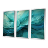 Turquoise Tranquility V - 3-Piece Canvas Wall Art