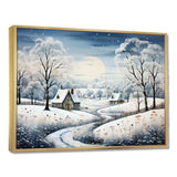 Countryside Snowy Minimalism Winter V - Landscapes Canvas Wall Art