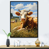 Cow Contentment - Cow Canvas Wall Art