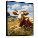 Cow Contentment - Cow Canvas Wall Art