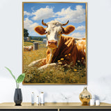 Cow Contentment - Cow Canvas Wall Art