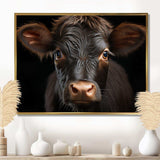 Cow Portrait - Animals Canvas Wall Art