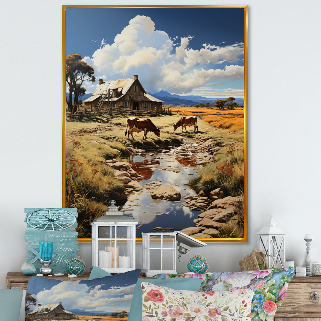 Cow Rural Serenade - Cow Wall Art Prints