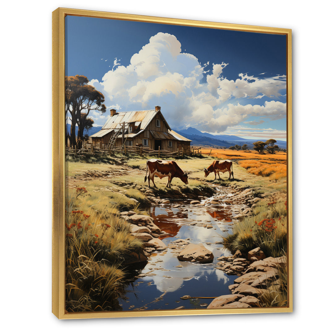 Cow Rural Serenade - Cow Wall Art Prints