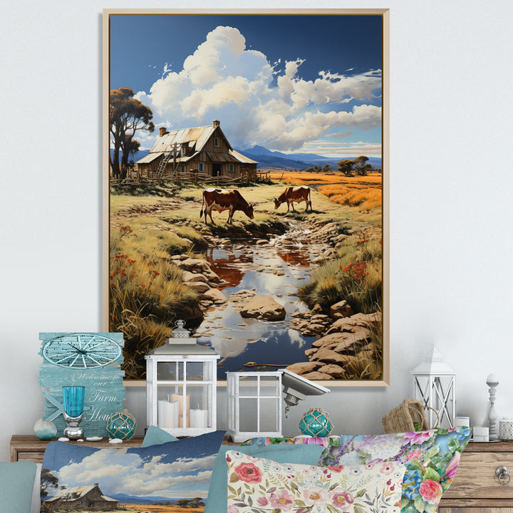Cow Rural Serenade - Cow Wall Art Prints