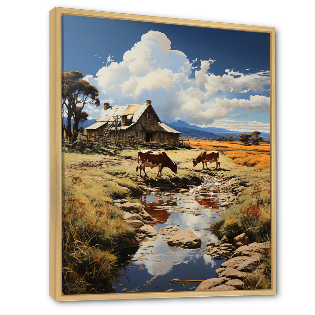 Cow Rural Serenade - Cow Wall Art Prints