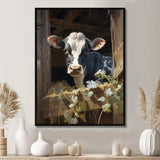 Cow Rustic Charm I - Animals Canvas Wall Art