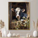 Cow Rustic Charm I - Animals Canvas Wall Art